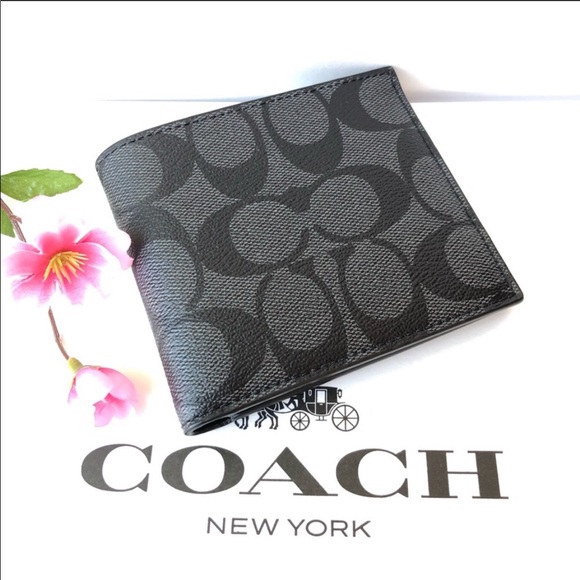 πΉπΉ Coach Menβs Double Billfold Wallet F57083 - Picture 1 of 11